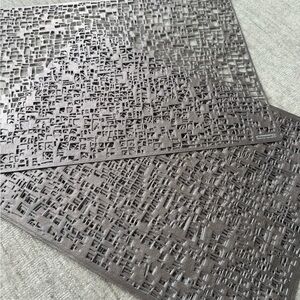 Set of 6 Chilewich Silver Textured Woven Placemats Set